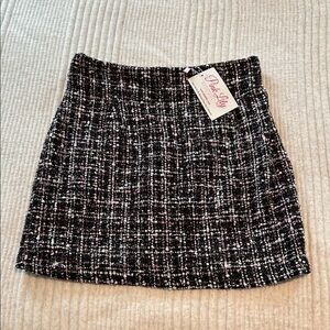 Pink Lily Classic Tweed Mini Skirt